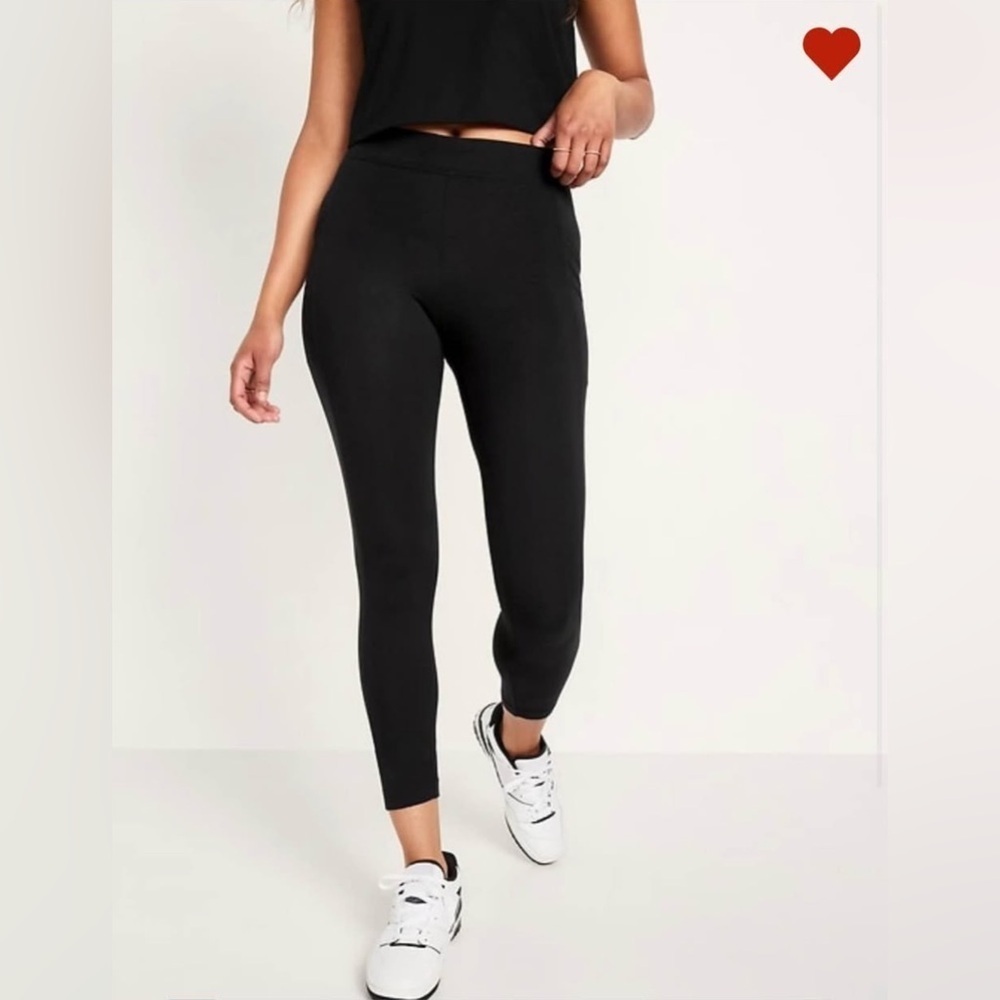 NWT Old Navy High-Rise 7/8 Leggings with Pockets Navy Size M